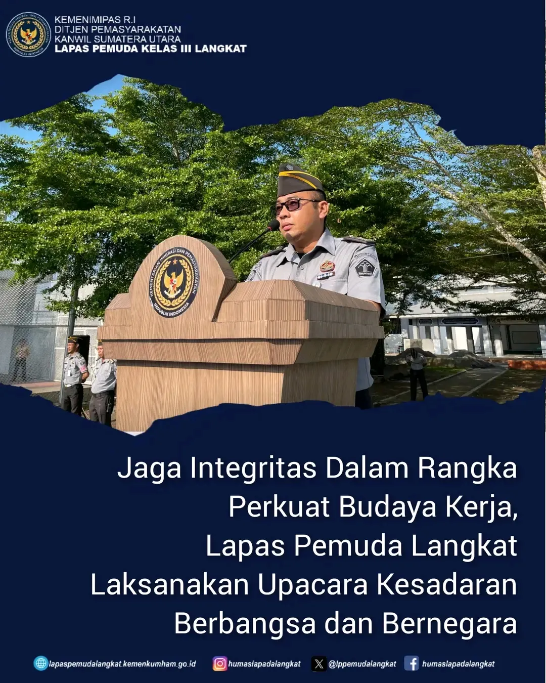 Upacara Kesadaran Berbangsa di Lapas Pemuda Langkat